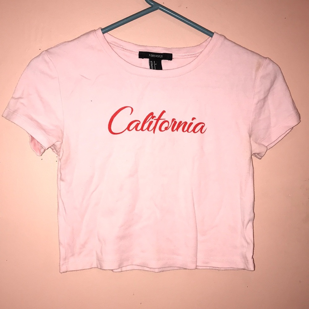 FOREVER 21 pink crop top